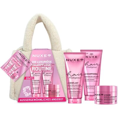 600ml NUXE Hair Prodigieux Routine (Shampoo 200ml + Conditioner 200ml + Balsam 200ml + Scrunchie) 600ml NUXE Hair Prodigieux Routine (Shampoo 200ml + Conditioner 200ml + Balsam 200ml + Scrunchie)