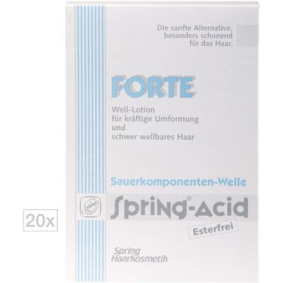 20 Stück Spring Acid Forte Set (Well-Lotion 60ml + Well-Aktivator 21ml + Fixier-Lotion 75ml) 20 Stück Spring Acid Forte Set (Well-Lotion 60ml + Well-Aktivator 21ml + Fixier-Lotion 75ml)