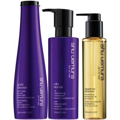 700ml Shu Uemura yūbi blonde Cool Silver Blonde Set (Shampoo 300ml + Conditioner 250ml + Oi 150ml) 700ml Shu Uemura yūbi blonde Cool Silver Blonde Set (Shampoo 300ml + Conditioner 250ml + Oi 150ml)