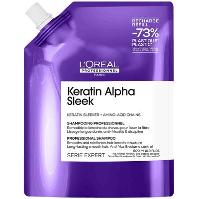 L'Oréal Professionnel Paris Serie Expert Keratin Alpha Sleek Professional Shampoo Refill 500 ml L'Oréal Professionnel Paris Serie Expert Keratin Alpha Sleek Professional Shampoo Refill 500 ml
