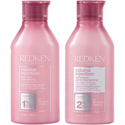 600ml Redken volume injection Duo (Shampoo 300ml + Conditioner 300ml) 600ml Redken volume injection Duo (Shampoo 300ml + Conditioner 300ml)