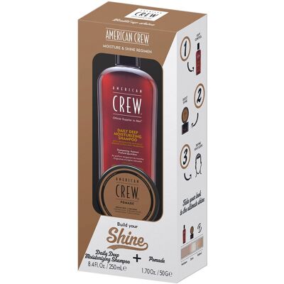 American Crew Shine Set (Pomade 50g + Shampoo 250ml) American Crew Shine Set (Pomade 50g + Shampoo 250ml)
