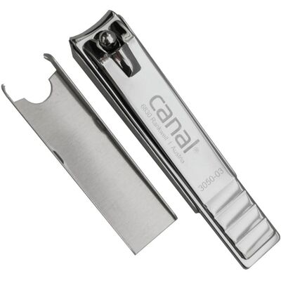 Canal Nagelknipser - Runde Schneidfläche, Aluminium-Auffangschale, 8cm Canal Nagelknipser - Runde Schneidfläche, Aluminium-Auffangschale, 8cm