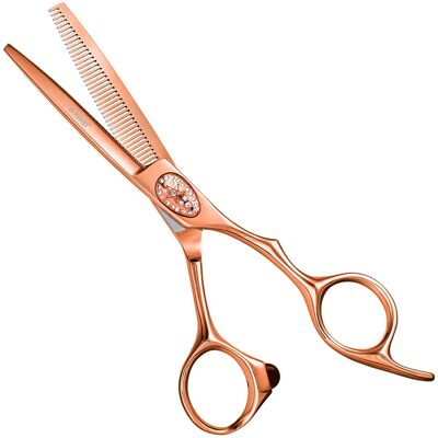 e-kwip+ Primus Modellierschere 5,5" 40 Zähne pink-gold e-kwip+ Primus Modellierschere 5,5" 40 Zähne pink-gold