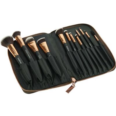 Fantasia Pinsel-Set - 12-teilig, Schwarz/Kupfer, Synthetik-Haar Fantasia Pinsel-Set - 12-teilig, Schwarz/Kupfer, Synthetik-Haar