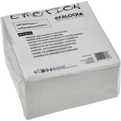 Efalock Emotion Friseur- und Kosmetik-Servietten weiß 200 Stück Pro Packung Efalock Emotion Friseur- und Kosmetik-Servietten weiß 200 Stück Pro Packung
