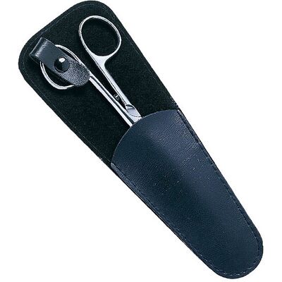 Schwarzes Lederetui für Scheren - Etui Schwarzes Lederetui für Scheren - Etui