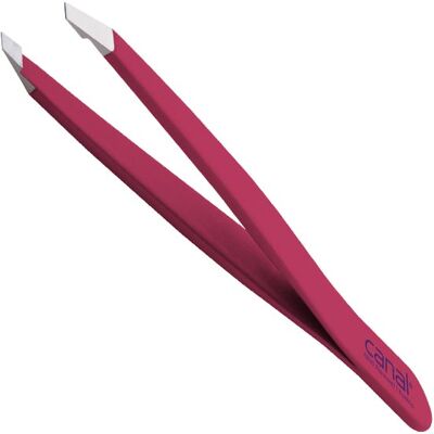 Canal Haarpinzette, gerade, fuchsia, rostfrei, 9 cm Canal Haarpinzette, gerade, fuchsia, rostfrei, 9 cm