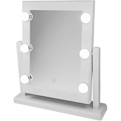 Fantasia Hollywood Spiegel - Kunststoff, 6 LED-Leuchten, Sensor, 2 Lichtfarben, Batterien Fantasia Hollywood Spiegel - Kunststoff, 6 LED-Leuchten, Sensor, 2 Lichtfarben, Batterien