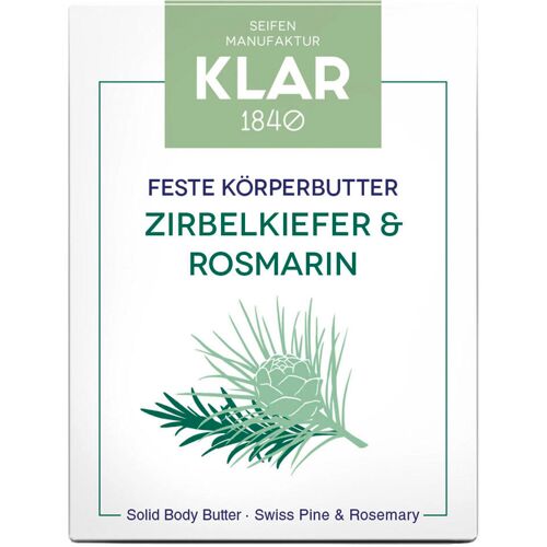 KLAR Feste Körperbutter Zirbelkiefer & Rosmarin 60 g