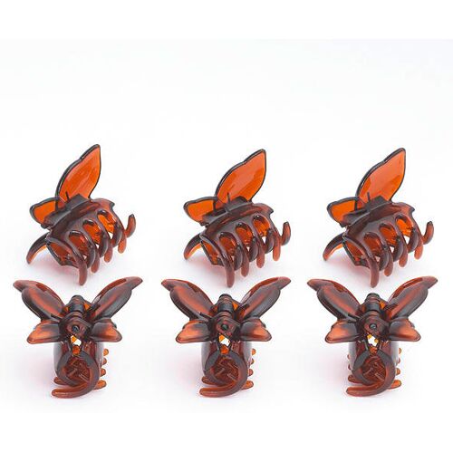 H+B Italia Schmetterlingsklammer klein Havanna