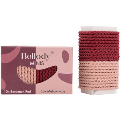 Bellody Minis Haargummis Bordeaux Red/Mellow Rose 20 Stück Bellody Minis Haargummis Bordeaux Red/Mellow Rose 20 Stück