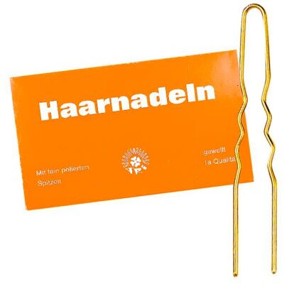 Goldene gewellte Haarnadeln - 25 x 10 Stück - 6,8cm Goldene gewellte Haarnadeln - 25 x 10 Stück - 6,8cm