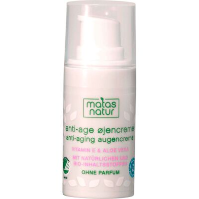 Matas Natur Anti-Aging Augencreme - Hyaluronsäure, Aloe Vera, Vitamin E Matas Natur Anti-Aging Augencreme - Hyaluronsäure, Aloe Vera, Vitamin E