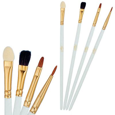 Lady B. Kosmetikpinsel Set - Eyeliner, Lippen, Lidschatten - 16cm Lady B. Kosmetikpinsel Set - Eyeliner, Lippen, Lidschatten - 16cm