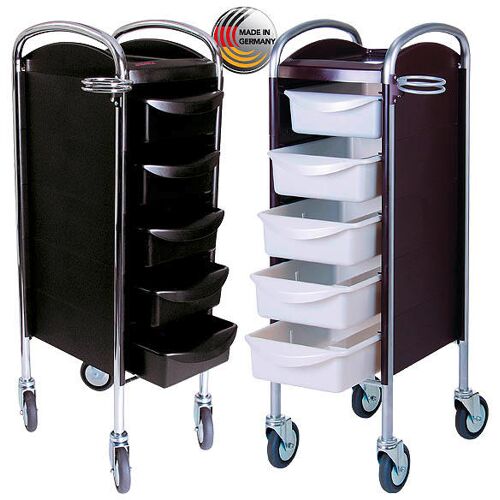 Efalock Piccolo 6002 Gestell verchromt, Seitenverkleidung schwarz, Arbeitskästen schwarz