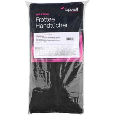 Topwell Baumwollhandtuch Anthrazit - 50x90cm - Saugfähig Topwell Baumwollhandtuch Anthrazit - 50x90cm - Saugfähig