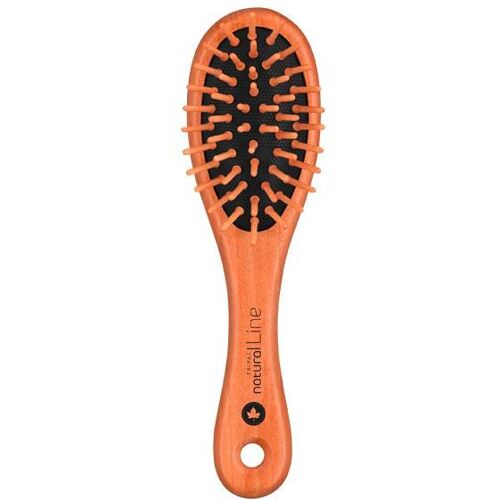 Fripac-Medis Ahorn natural Line Bürste 6-reihig, kompakte und ovale Taschenbürste