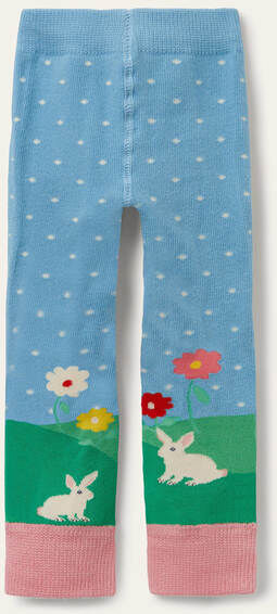 Mini Surfbrett-Blau, Häschenszene Strick-Leggings Baby Baby Boden, 86, Blue