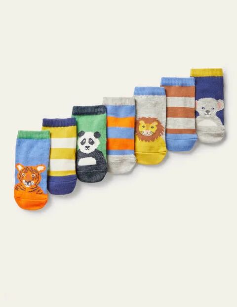 Boden Bunt, Tiere Box mit Socken im 7er-Pack Baby Baby Boden, 68, Pink Boden Bunt, Tiere Box mit Socken im 7er-Pack Baby Baby Boden, 68, Pink