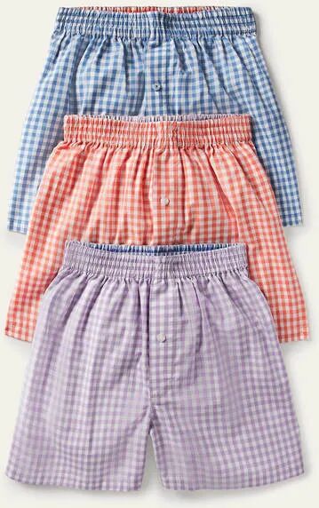 Boden Bunt/Vichykaros, Set Gewebte Boxershorts im 3er-Pack Herren Boden, M, Gingham Mix Pack