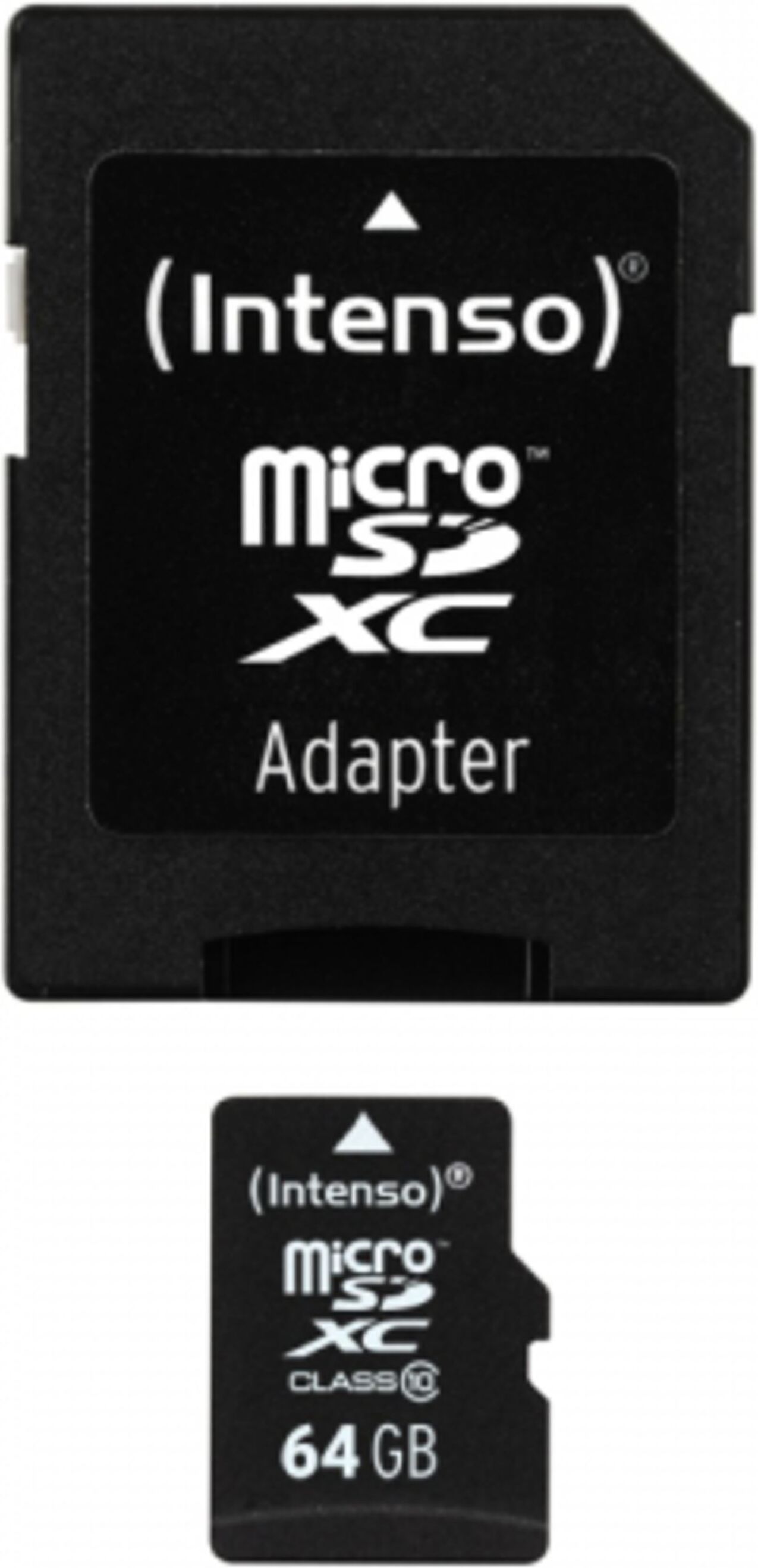 Intenso - 64GB Micro SDHC Card CL10 mit Adapter/ für Card Recorder