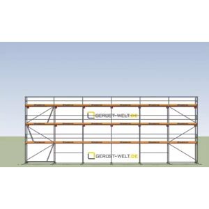 Scafom-rux Fassadengerüst Paket Rux Framescaff, 128,94 m², Feldl. 3,07 m