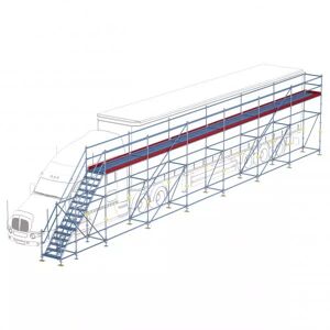 Scafom-rux Eisfrei-Gerüst mit Treppe, 18 m