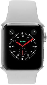 Apple Watch (Series 2) 38mm Aluminiumgehäuse Silber mit Sportarmband Weiss Aluminium Silber