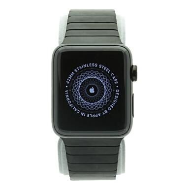 Apple Watch Series 2 Edelstahlgehäuse 42mm schwarz mit Gliederarmband schwarz edelstahl spaceschwarz