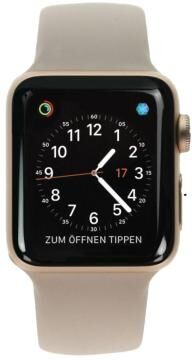 Apple Watch Series 3 Aluminiumgehäuse gold 38mm mit Sportarmband sandrosa (GPS + Cellular) aluminium gold