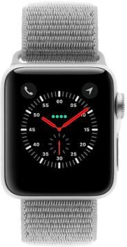 Apple Watch Series 3 Aluminiumgehäuse silber 38mm mit Sport Loop muschelweiss (GPS + Cellular) aluminium silber Apple Watch Series 3 Aluminiumgehäuse silber 38mm mit Sport Loop muschelweiss (GPS + Cellular) aluminium silber