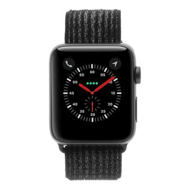 Apple Watch Series 3 Aluminiumgehäuse grau 42mm mit Sport Loop schwarz (GPS + Cellular) aluminium grau