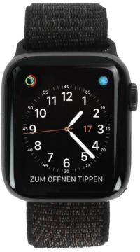 Apple Watch Series 4 Aluminiumgehäuse grau 40mm mit Sport Loop schwarz (GPS+Cellular) aluminium grau