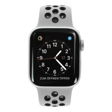 Apple Watch Series 4 Nike+ Aluminiumgehäuse silber 40mm mit Sportarmband platinum/schwarz (GPS+Cellular) aluminium silber Apple Watch Series 4 Nike+ Aluminiumgehäuse silber 40mm mit Sportarmband platinum/schwarz (GPS+Cellular) aluminium silber