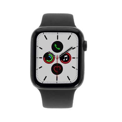 Apple Watch Series 5 Aluminiumgehäuse grau 44mm mit Sportarmband schwarz (GPS + Cellular) grau