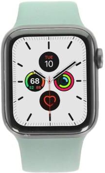 Apple Watch Series 5 Aluminiumgehäuse grau 40mm mit Sportarmband piniengrün (GPS) grau