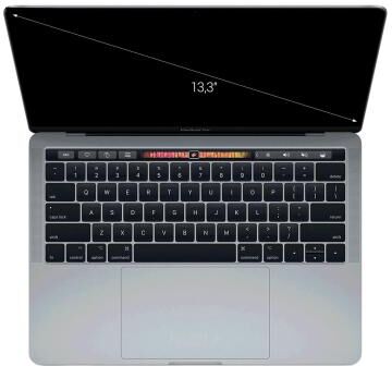 Apple MacBook Pro 2017 13" Touch Bar Intel Core i5 3,30 GHz 512 GB SSD 16 GB silber