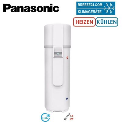 Panasonic PAW-DHW250C1F Brauchwasser-Wärmepumpe 250 L Speicher 2 Wärmetauscher Heizstab 1.8 kW Panasonic PAW-DHW250C1F Brauchwasser-Wärmepumpe 250 L Speicher 2 Wärmetauscher Heizstab 1.8 kW