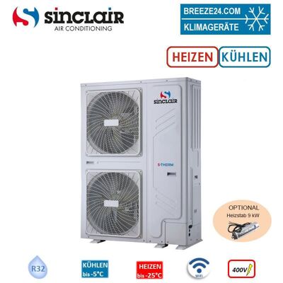 Sinclair S-THERM YUKON SMHM-260B-3 Monoblock Wärmepumpe Heizen 26 kW + Kühlen 27 kW 400V WiFi Sinclair S-THERM YUKON SMHM-260B-3 Monoblock Wärmepumpe Heizen 26 kW + Kühlen 27 kW 400V WiFi