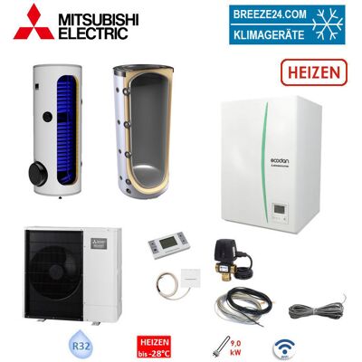 Mitsubishi Electric Set PUD-SHWM120VAA + EHSD-YM9D Wärmepumpe/Hydromodul+Speicher 12,0 kW 300 L WiFi Mitsubishi Electric Set PUD-SHWM120VAA + EHSD-YM9D Wärmepumpe/Hydromodul+Speicher 12,0 kW 300 L WiFi
