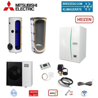 Mitsubishi Electric Set PUD-SHWM120YAA + EHSD-YM9D Wärmepumpe/Hydromodul+Speicher 12,0 kW 300 L 400V Mitsubishi Electric Set PUD-SHWM120YAA + EHSD-YM9D Wärmepumpe/Hydromodul+Speicher 12,0 kW 300 L 400V