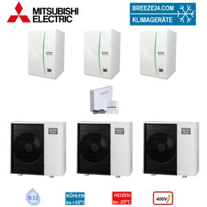 Mitsubishi Electric Wärmepumpen Kaskaden Set MP 3.112 R 33kW PUZ-WM112YAA + ERPX-YM9D + PAC-IF071B-E