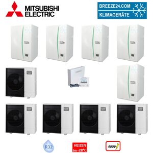 Mitsubishi Electric Wärmepumpen Kaskaden Set SZ 5.100 H 50 kW PUD-SHWM100YAA+EHSD-YM9D+PAC-IF071B-E