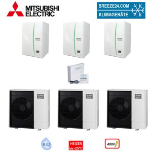 Mitsubishi Electric Wärmepumpen Kaskaden Set SP 3.100 H 30 kW PUD-SWM100YAA + EHSD-YM9D+PAC-IF071B-E