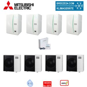 Mitsubishi Electric Wärmepumpen Kaskaden Set SP 4.100 H 40 kW PUD-SWM100YAA + EHSD-YM9D+PAC-IF071B-E