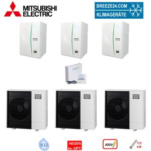 Mitsubishi Electric Wärmepumpen Kaskaden Set SZ 3.100 H 30 kW PUD-SHWM100YAA+EHSD-YM9D+PAC-IF071B-E