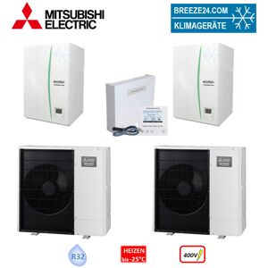 Mitsubishi Electric Wärmepumpen Kaskaden Set SP 2.100 H 20 kW PUD-SWM100YAA + EHSD-YM9D+PAC-IF071B-E