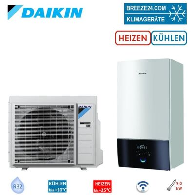 Daikin Altherma 3 R W Set ERGA08EVH7 + EHBX08E(F)9W Wärmepumpe + Hydromodul + Heizstab 9 kW WiFi 4 Daikin Altherma 3 R W Set ERGA08EVH7 + EHBX08E(F)9W Wärmepumpe + Hydromodul + Heizstab 9 kW WiFi 4