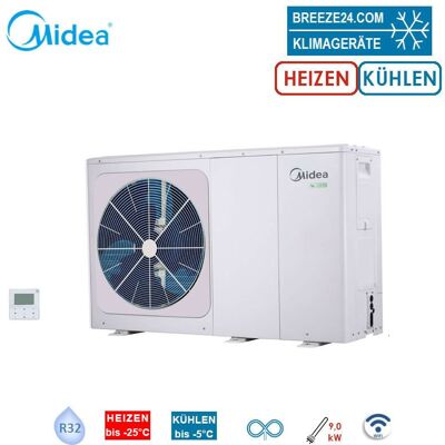 Midea Monoblock MHC-V8W/D2N8-BER90 Luft/Wasser-Wärmepumpe Heizen 8,4 kW Kühlen 8,3 kW R32 WiFi Midea Monoblock MHC-V8W/D2N8-BER90 Luft/Wasser-Wärmepumpe Heizen 8,4 kW Kühlen 8,3 kW R32 WiFi